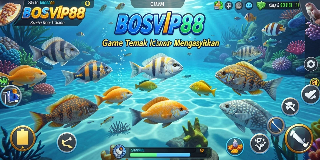 Tampilan gameplay seru dari BOSVIP88 saat menembak ikan.