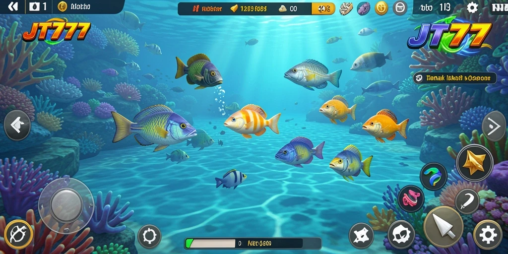 Screenshot utama dari gameplay Tembak Ikan JT777 yang seru.