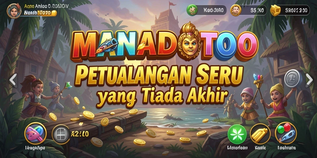 Tampilan screenshot gameplay MANADOTOTO yang penuh aksi dan petualangan.